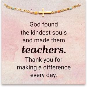 Beautiful dainty Cross bracelet for that special teacher